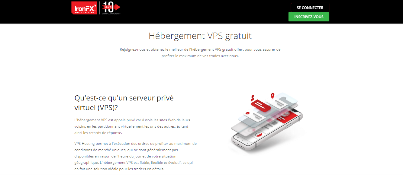 Hébergement VPS gratuit de IronFX